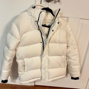 Aritzia White Puffer Jacket